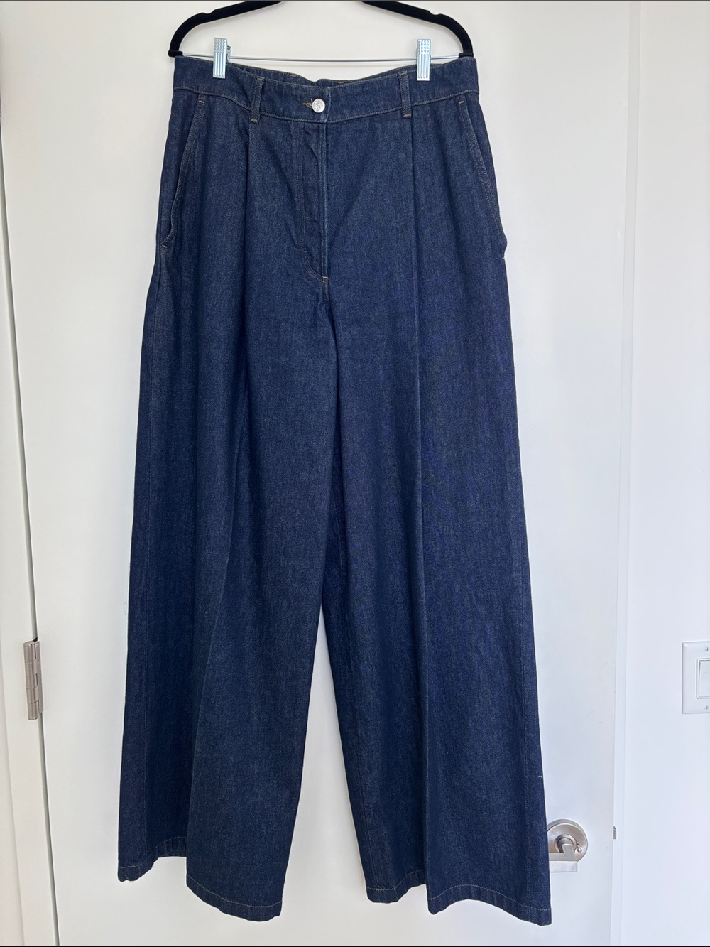 APC Wide Leg Dark Denim Trouser Pants (size 42EU)